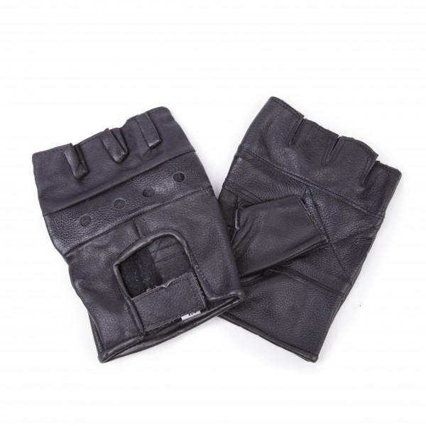 Schwarze Leder Handschuhe Classic