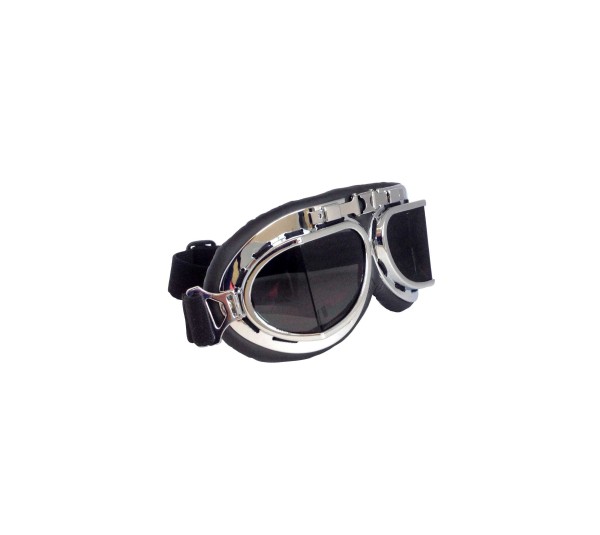 Hochwertige Fliegerbrille im Retro Design mit Schwarzen Gläsern