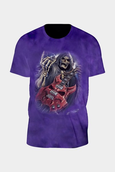 Tie-Dye Lila Rockstart Reaper T-Shirt