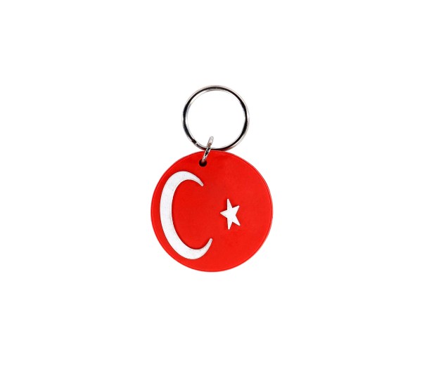 Gummi Schlüsselanhänger Türkische Flagge