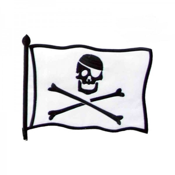 Weiße Piraten XXL Fahne Patch