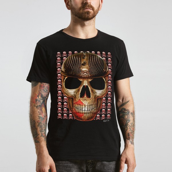 Totenkopf im Schwarz T-Shirt