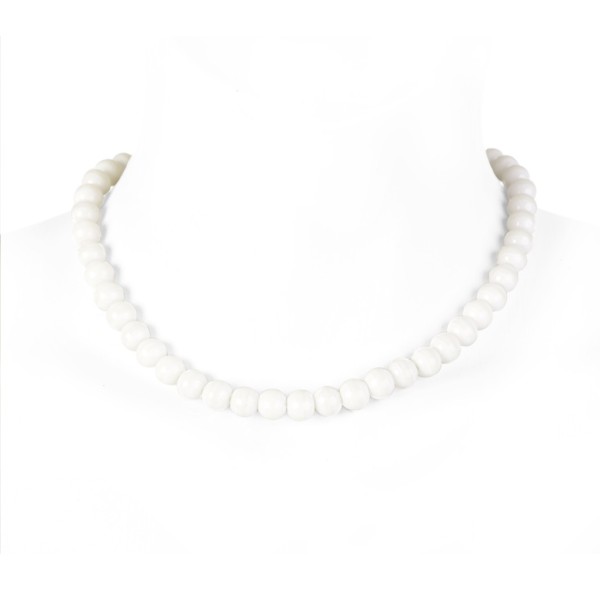 Weiße Fluoreszierende künstliche Perlenhalskette