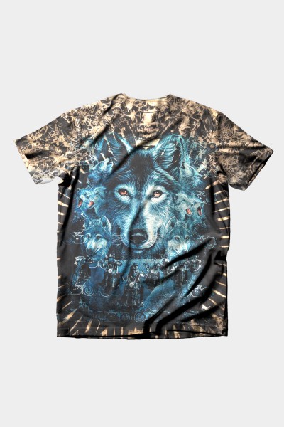 Wolfsrudel Biker-Gang Tie-Dye T-Shirt