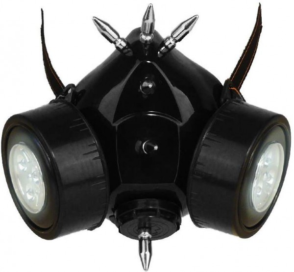Steampunk Atemschutz Gasmaske Atemschutzmaske mit eingesetzten Metallspikes für Cosplay - Gothic - S