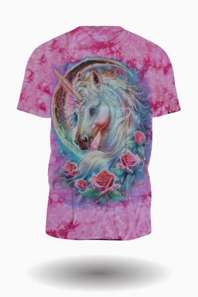 Einhorn Tie Dye T-Shirt Pink