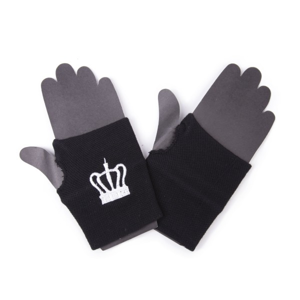 Fingerlose Handschuhe The Queen Kronen Stickerei