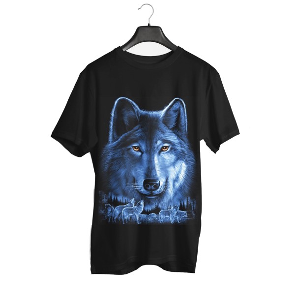 Blau Wolfsrudel Kinder T-Shirt