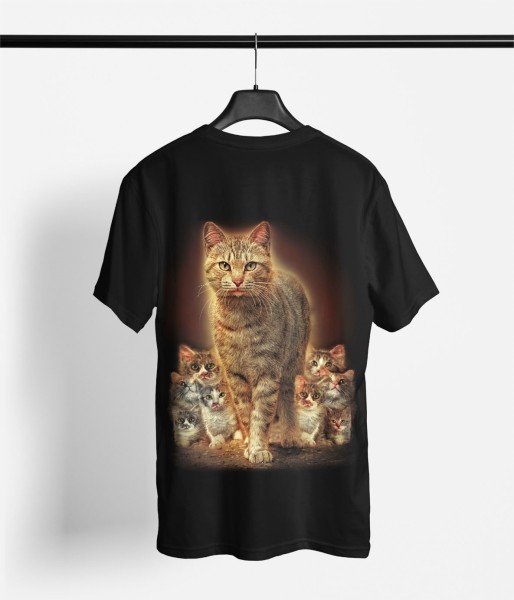 Katzen Familie Kinder T-Shirt