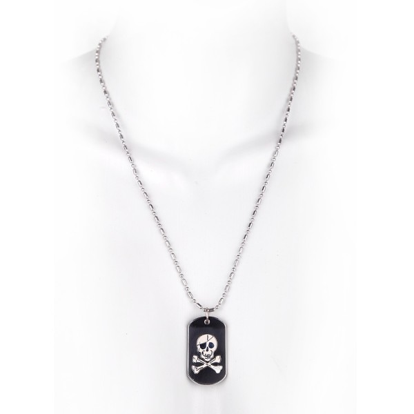 Pirat Skull Dog Tag Halskette
