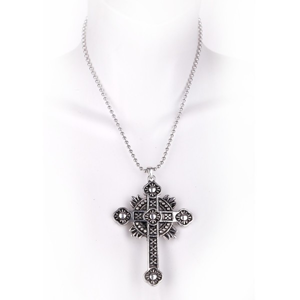 Ballchain Halskette Occult Goth Cross