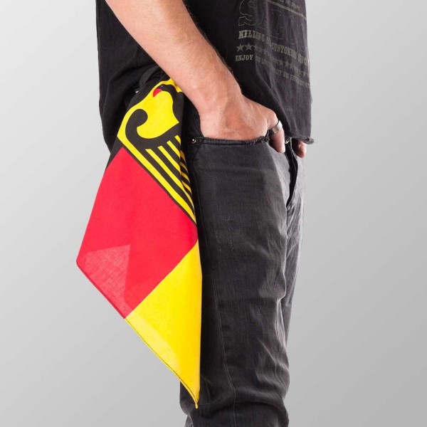 Bandana Halstuch Multicolor Deutschland Flagge mit Adler 55 cm x 55 cm